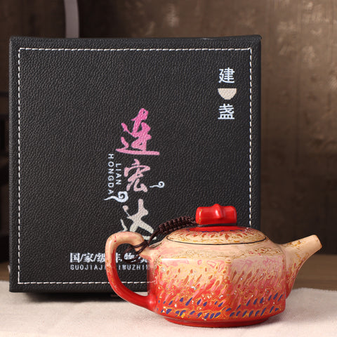 Strawberry Milkshake Hexagon Daqi Teapot -Master LianHongda