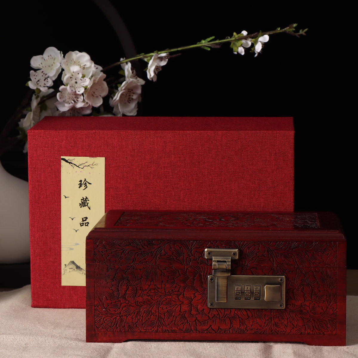 Sandalwood Peony Treasure Box