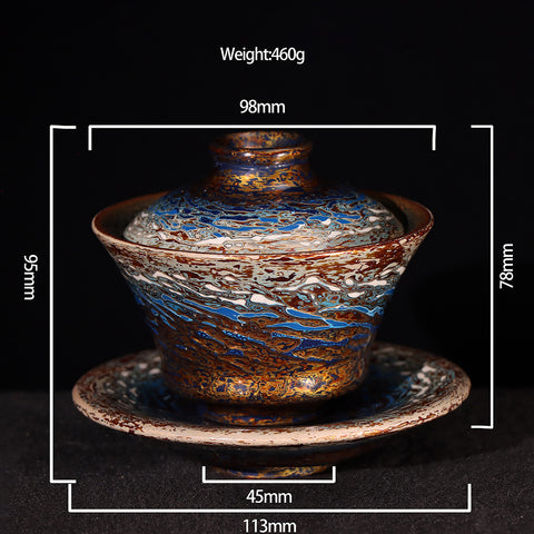 Hongbao Lian's Daqi "Ocean"  Gaiwan-For Collection&Home Decoration&Tea Enjoyment