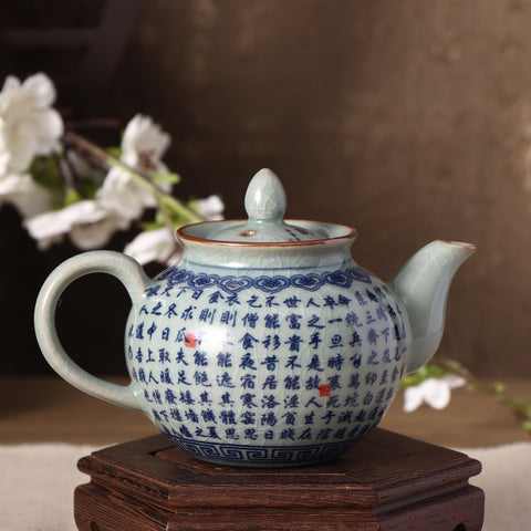 Blue and White Ice-crack Teapot