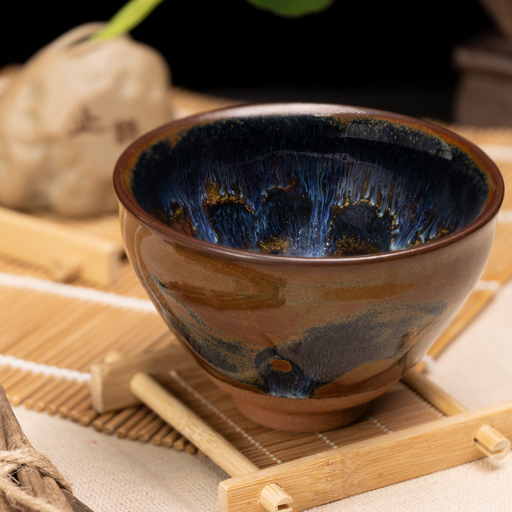 Xinglong Cao's Winding Dragon Jianzhan Teacup-For Collection&Home Decoration&Tea Enjoyment