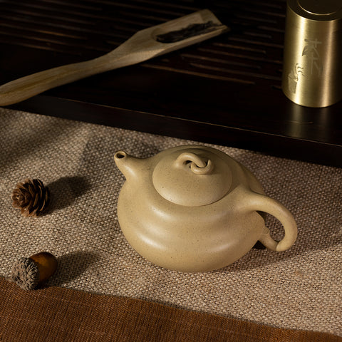 Mountain Green Mud Gourd Clay Teapot - For Gongfu Tea Enjoyment&Collection
