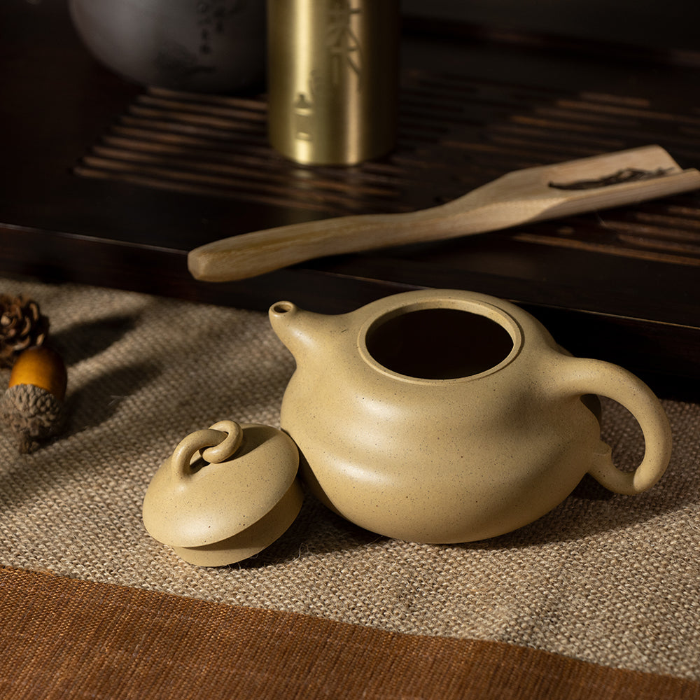 Mountain Green Mud Gourd Clay Teapot - For Gongfu Tea Enjoyment&Collection