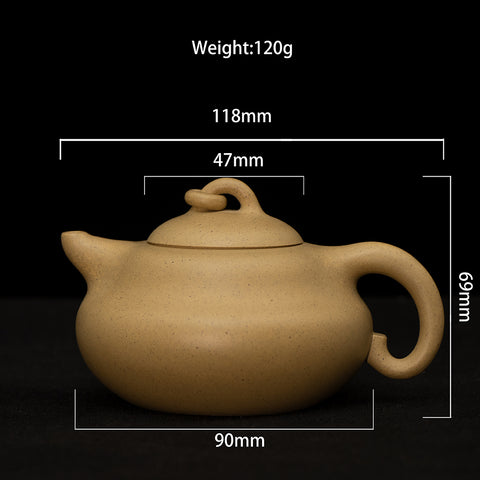 Mountain Green Mud Gourd Clay Teapot - For Gongfu Tea Enjoyment&Collection