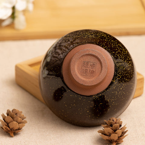 "NATURE" Ice Cracked Jianzhan Teacup Set -From Artist Jianqiang Zhou's Handmade-For Collection&Home Decoration&Tea Enjoyment