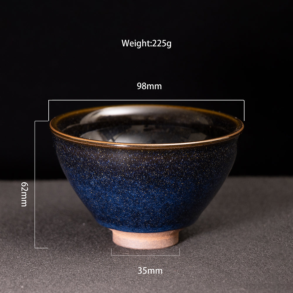"NATURE" Ice Cracked Jianzhan Teacup Set -From Artist Jianqiang Zhou's Handmade-For Collection&Home Decoration&Tea Enjoyment