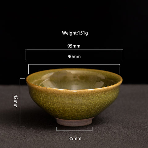 "NATURE" Ice Cracked Jianzhan Teacup Set -From Artist Jianqiang Zhou's Handmade-For Collection&Home Decoration&Tea Enjoyment