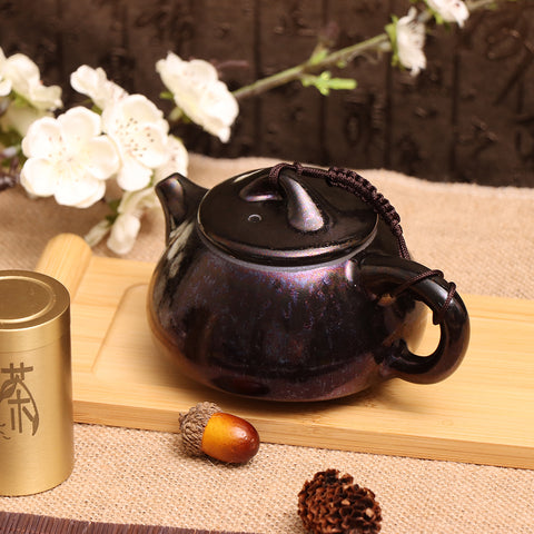 Obsidian Transformation Shipiao Teapot-For Collection&Home Decoration&Tea Enjoyment