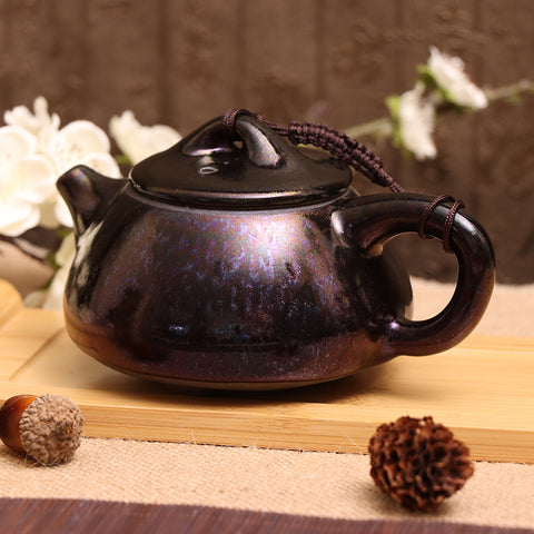 Obsidian Transformation Shipiao Teapot-For Collection&Home Decoration&Tea Enjoyment