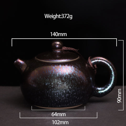 Obsidian Transformation Xishi Teapot-For Collection&Home Decoration&Tea Enjoyment