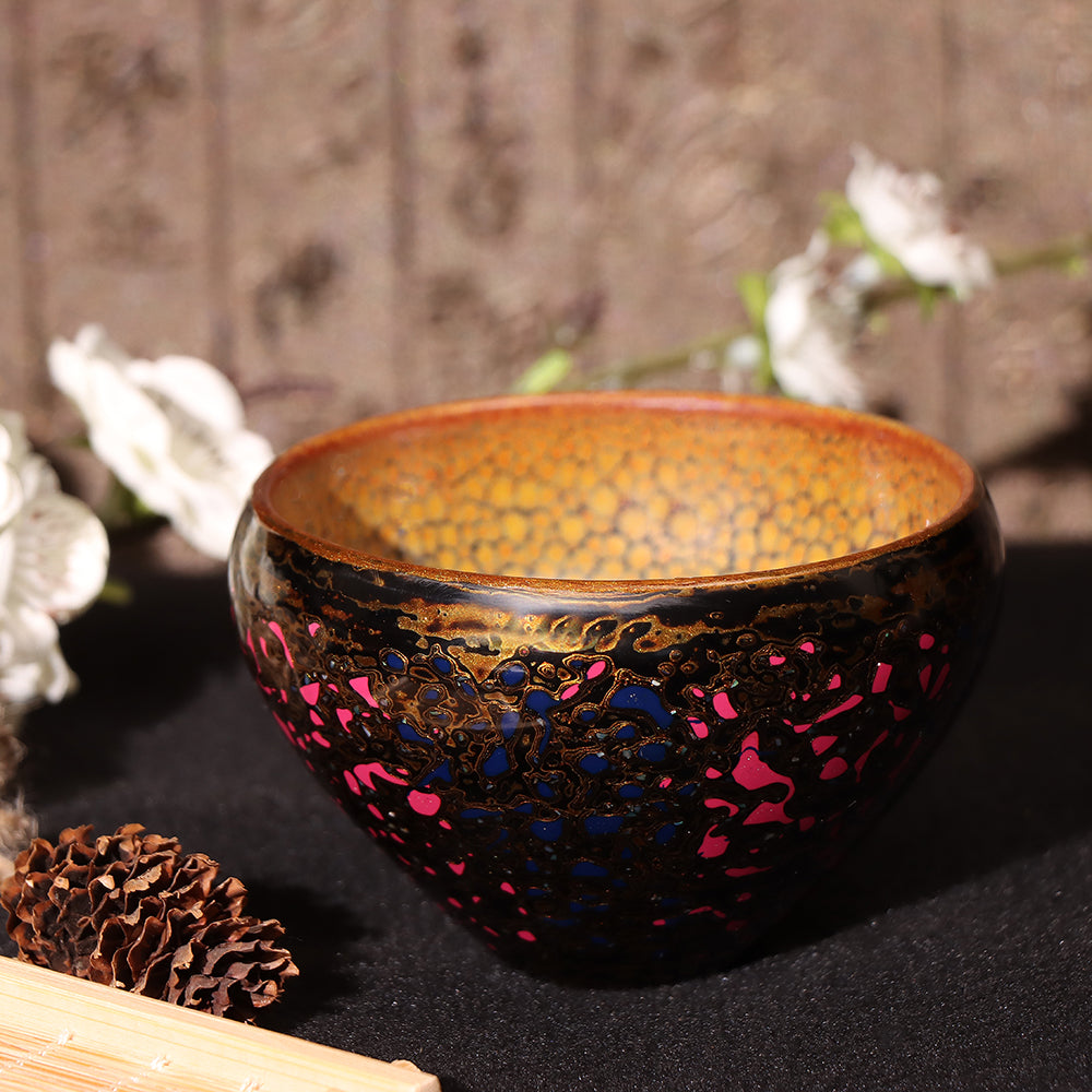 DAQI Teacup with Partridge glaze inside-Artist Hongda Lian's Handemade Daqi Jianzhan - For Collection&Home Decoration&Tea Enjoyment