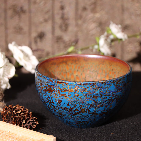 DAQI Teacup with Partridge glaze inside-Artist Hongda Lian's Handemade Daqi Jianzhan - For Collection&Home Decoration&Tea Enjoyment