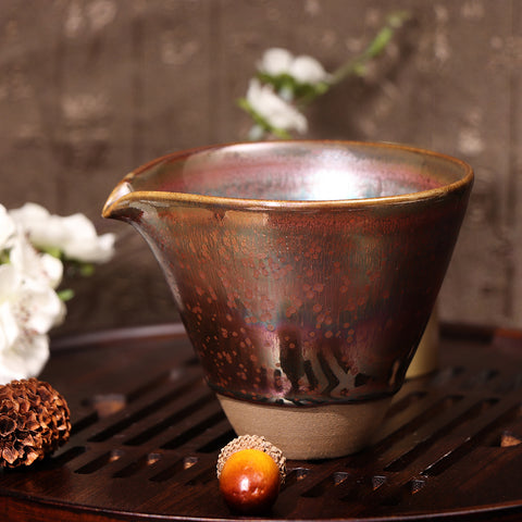 Zhenliang Zhou's Rose-Gold Jianzhan Sharing Cup-For Collection&Home Decoration&Tea Enjoyment