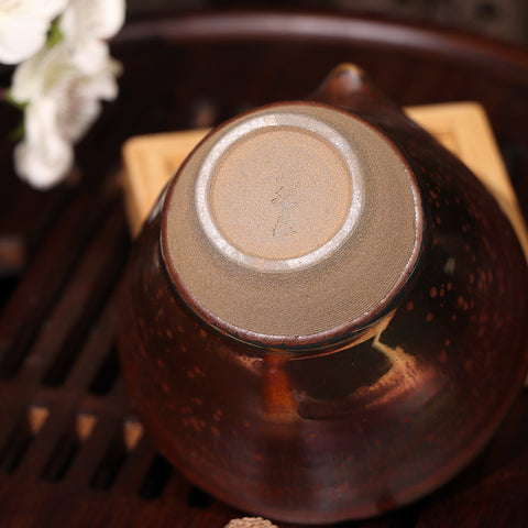 Zhenliang Zhou's Rose-Gold Jianzhan Sharing Cup-For Collection&Home Decoration&Tea Enjoyment