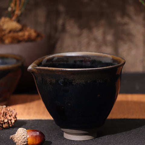 Obsidian Transformation Jianzhan Tea Set-For Collection&Home Decoration&Tea Enjoyment