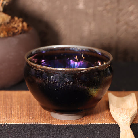 Hua Chen's the General Cup Obsidian Transformation Glaze Jianzhan Teacup-For Collection&Home Decoration&Tea Enjoyment