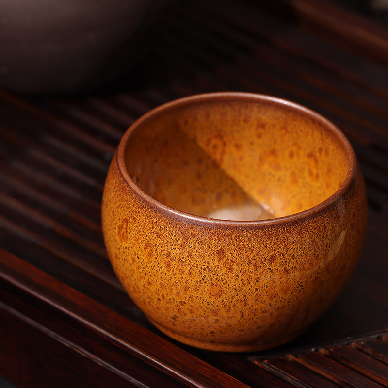 Yellow  Jianzhan Teacup-For Collection&Home Decoration&Tea Enjoyment