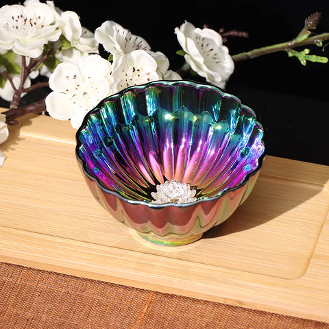 3D Pattern Seashell Shape Jianzhan Teacup - For Collection&Home Decoration&Tea Enjoyment
