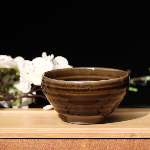 Brown Pull-rim Type Jianzhan Teacup - For Collection&Home Decoration&Tea Enjoyment