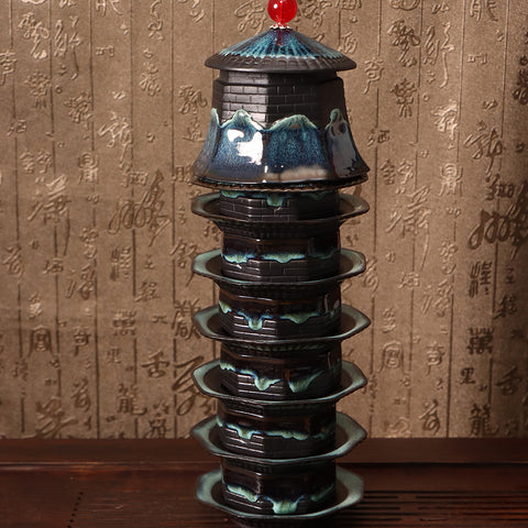 Tower Set for Drinking or Decorating jianzhan tea cups