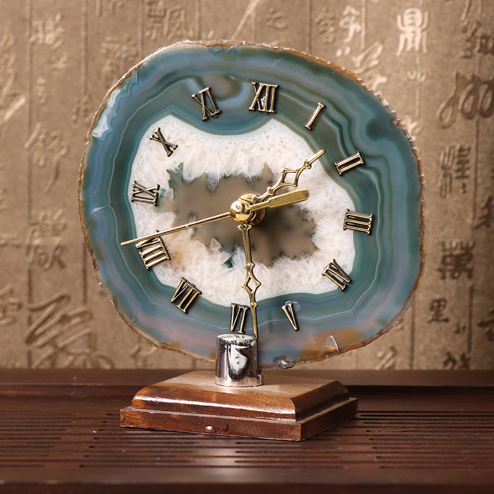 Agate Clock for Time or Decor