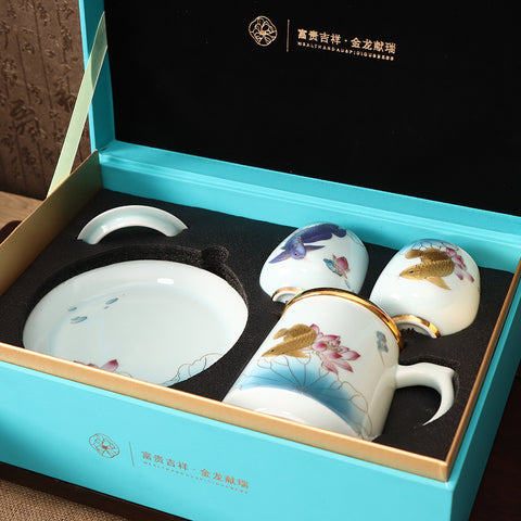 Arowana ceramics tea cups Set