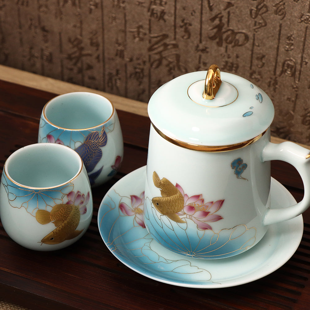 Arowana ceramics tea cups Set
